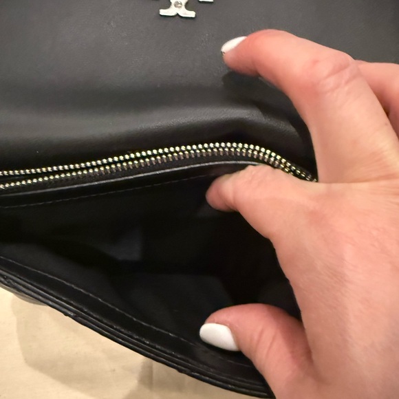 Tory Burch Black Quilted Leather Clutch - Picture 9 of 13